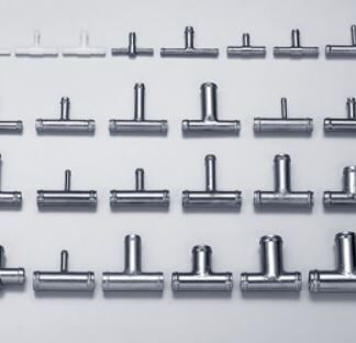 HKS Tee Fitting 6x6x6mm 2Pcs Plastic