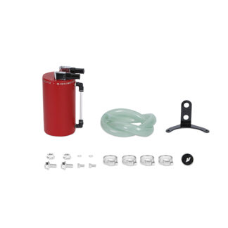 Mishimoto Aluminum Oil Catch Can - Large Wrinkle Red