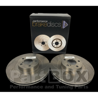 National Auto Front Brake Discs - Pair - Grooved - Toyota GT86 Subaru BRZ