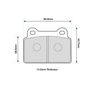 PBS ProTrack Mitsubish Evo 8 Rear brake pad set