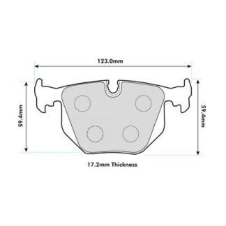 PBS ProTrack BMW E46 330/ M3 rear brake pad set