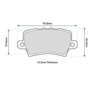 PBS ProTrack Honda Civic FN2 rear brake pad set