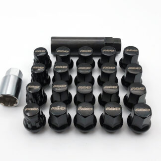 RAYS 17 HEX L31 NUTS AND LOCK SET 12X1.25-5H BK Black