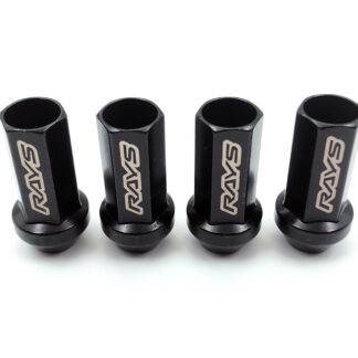 RAYS 17 HEX RACING NUT RN-C L48 4PC 12X1.5 BK Black