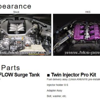 HKS Twin Injector Pro Kit For GT-R R35 High Flow Surge Tank