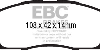 DPX2184 EBC Ultimax Front Pads Caliper-NA CITROEN