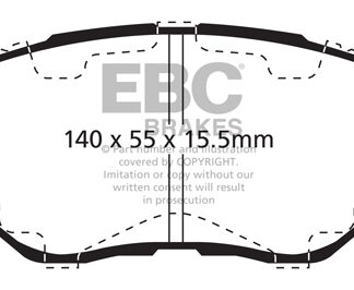 DPX2175 EBC Ultimax Front Pads Caliper-NA TOYOTA COMMERCIAL