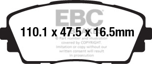 DPX2163 EBC Ultimax Front Pads Caliper-NA KIA
