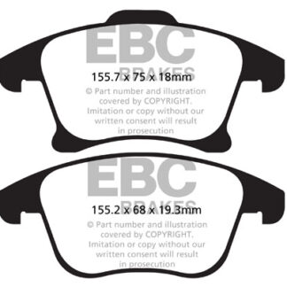 DPX2159 EBC Ultimax Front Pads Caliper-ATE FORD