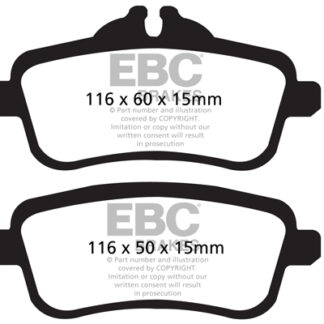 DPX2137 EBC Ultimax Rear Pads Caliper-TRW MERCEDES-BENZ