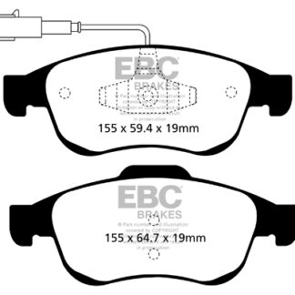 DPX2078 EBC Ultimax Front Pads Caliper-ATE ALFA ROMEO