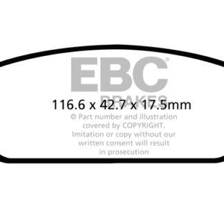 DPX2066 EBC Ultimax Rear Pads Caliper-TRW CHEVROLET