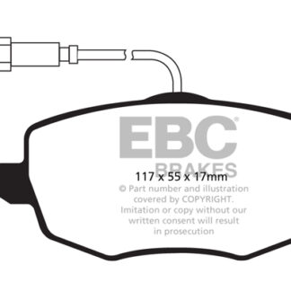 DPX2044 EBC Ultimax Front Pads Caliper-TRW LANCIA