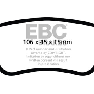 DPX2025 EBC Ultimax Rear Pads Caliper-TRW RENAULT
