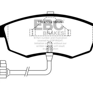 DP961 EBC Ultimax Front Pads Caliper-ATE FORD