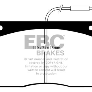 DP581 EBC Ultimax Front Pads Caliper-Girling/TRW RENAULT COMMERCIAL