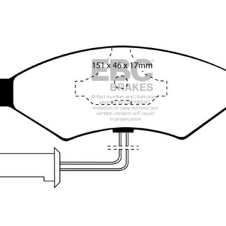 DP389 EBC Ultimax Front Pads Caliper-ATE FORD