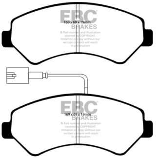 DP1969 EBC Ultimax Front Pads Caliper-Brembo CITROEN COMMERCIAL
