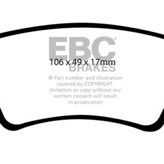 DP1934 EBC Ultimax Rear Pads Caliper-TRW FORD