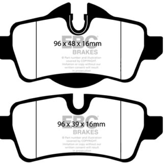 DP1931 EBC Ultimax Rear Pads Caliper-TRW MINI