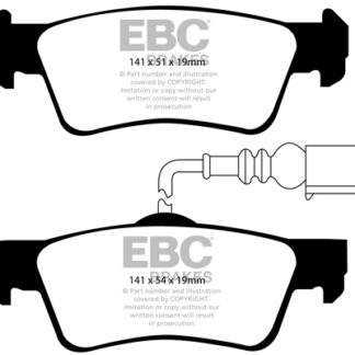 DP1907 EBC Ultimax Rear Pads Caliper-ATE VOLKSWAGEN
