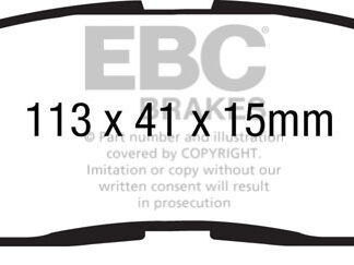 DP1838 EBC Ultimax Rear Pads Caliper-NA TOYOTA