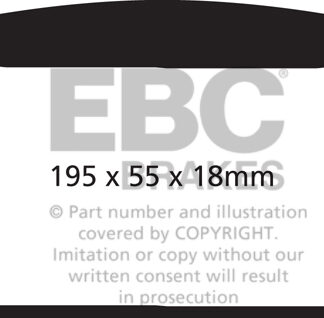 DP1825 EBC Ultimax Front Pads Caliper-NA FORD