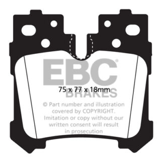 DP1812 EBC Ultimax Rear Pads Caliper-Advics LEXUS