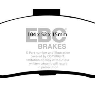 DP173 EBC Ultimax Rear Pads Caliper-NA FIAT