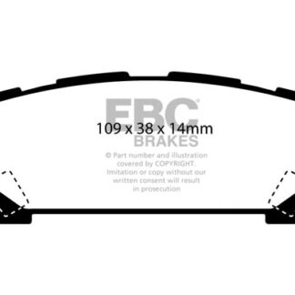 DP1687 EBC Ultimax Rear Pads Caliper-NA SUBARU