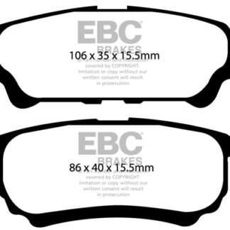 DP1563 EBC Ultimax Rear Pads Caliper-NA CHRYSLER (USA)