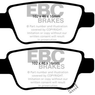 DP1519 EBC Ultimax Rear Pads Caliper-NA TOYOTA