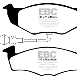 DP1498 EBC Ultimax Front Pads Caliper-NA SKODA