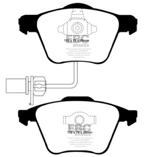 DP1495 EBC Ultimax Front Pads Caliper-ATE AUDI