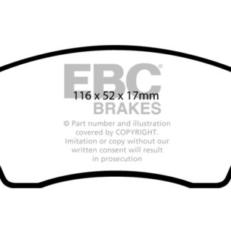 DP1485 EBC Ultimax Front Pads Caliper-TRW DACIA
