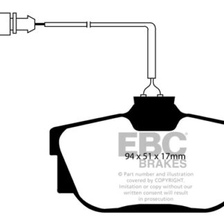 DP1445 EBC Ultimax Rear Pads Caliper-Girling/TRW FORD