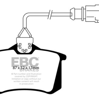 DP1412 EBC Ultimax Rear Pads Caliper-Girling/TRW FORD