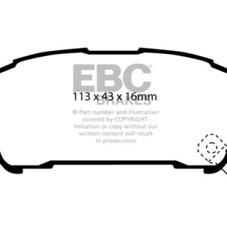 DP1401 EBC Ultimax Rear Pads Caliper-NA TOYOTA