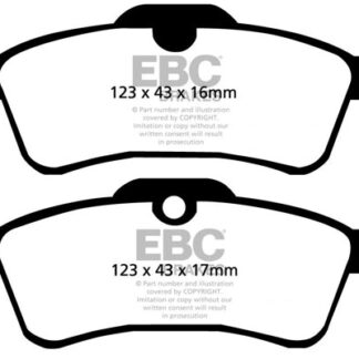 DP1389 EBC Ultimax Rear Pads Caliper-ATE MINI