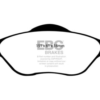 DP1320 EBC Ultimax Front Pads Caliper-ATE FORD