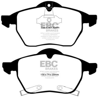 DP1187 EBC Ultimax Front Pads Caliper-ATE SAAB