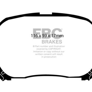 DP1133 EBC Ultimax Front Pads Caliper-NA TOYOTA