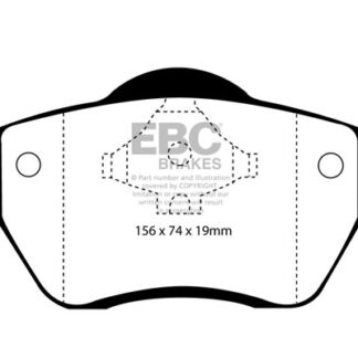 DP1074 EBC Ultimax Front Pads Caliper-ATE FORD