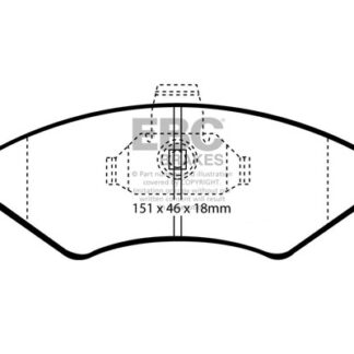 DP1051 EBC Ultimax Front Pads Caliper-ATE FORD