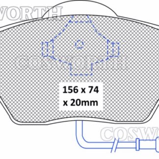 COSWORTH Front Pads - TT 1.8 Golf