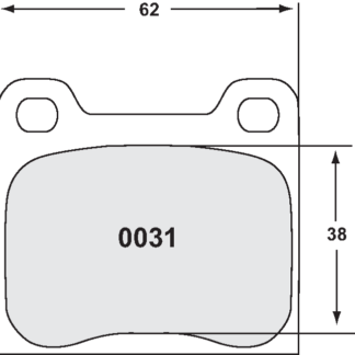 PFC Hyundai TCR 0031 Race Pad Set - 11 Compound 15 mm