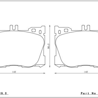 Endless Brake pads MX72 Compound Merc C43 AMG 367HP