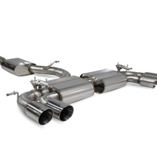 Scorpion Non-res cat/gpf back system with electronic valves Monaco Ceramic Tailpipe Volkswagen MK7.5 Golf R (facelift) Non GPF Model 2017 - 2018