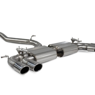 Scorpion Non-res cat/gpf back system with electronic valves Monaco Ceramic Tailpipe Volkswagen MK7.5 Golf R (facelift) Non GPF Model 2017 - 2018