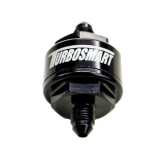 Turbosmart Billet Turbo Oil Feed Filter 44um AN-3 - Black